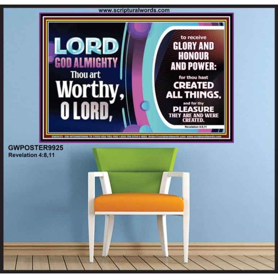 LORD GOD ALMIGHTY HOSANNA IN THE HIGHEST  Contemporary Christian Wall Art Poster  GWPOSTER9925  