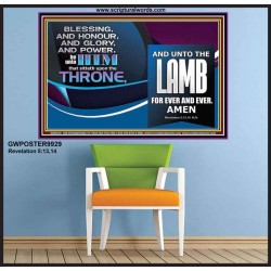 THE ONE SEATED ON THE THRONE  Contemporary Christian Wall Art Poster  GWPOSTER9929  "36x24"