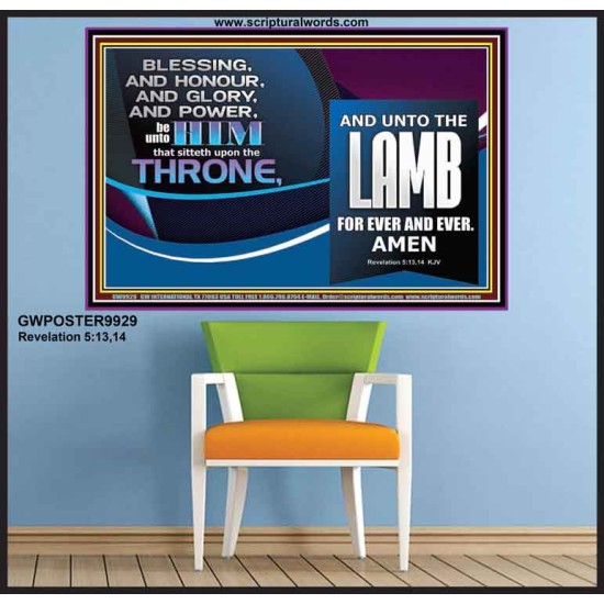 THE ONE SEATED ON THE THRONE  Contemporary Christian Wall Art Poster  GWPOSTER9929  