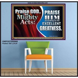 PRAISE HIM FOR HIS MIGHTY ACTS  Biblical Paintings  GWPOSTER9968  "36x24"