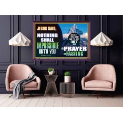 WITH GOD NOTHING SHALL BE IMPOSSIBLE  Modern Wall Art  GWPOSTER10111  "36x24"
