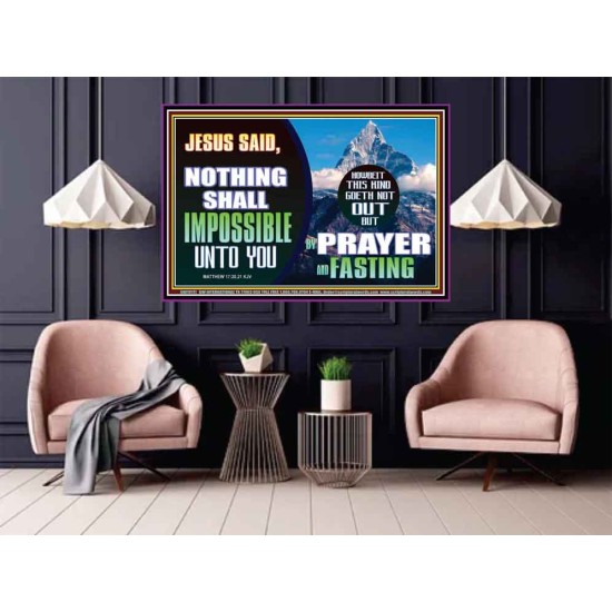 WITH GOD NOTHING SHALL BE IMPOSSIBLE  Modern Wall Art  GWPOSTER10111  