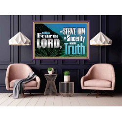 SERVE THE LORD IN SINCERITY AND TRUTH  Custom Inspiration Bible Verse Poster  GWPOSTER10322  