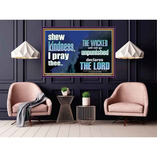 THE WICKED WILL NOT GO UNPUNISHED  Bible Verse for Home Poster  GWPOSTER10330  