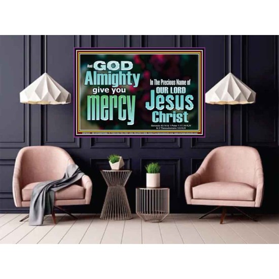 GOD ALMIGHTY GIVES YOU MERCY  Bible Verse for Home Poster  GWPOSTER10332  