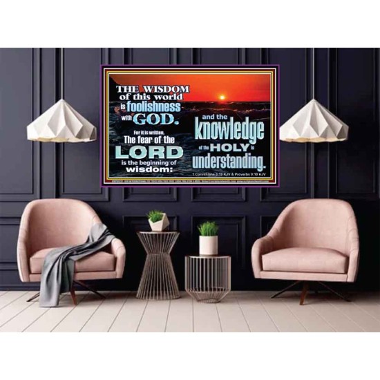 THE FEAR OF THE LORD BEGINNING OF WISDOM  Inspirational Bible Verses Poster  GWPOSTER10337  