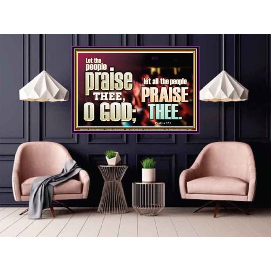 LET ALL THE PEOPLE PRAISE THEE O LORD  Printable Bible Verse to Poster  GWPOSTER10347  
