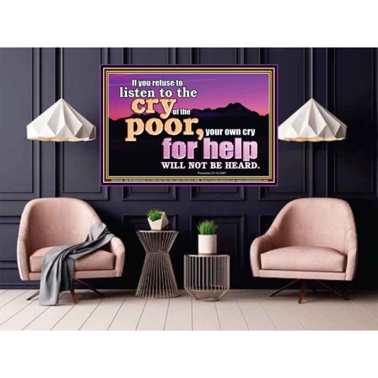 BE COMPASSIONATE LISTEN TO THE CRY OF THE POOR   Righteous Living Christian Poster  GWPOSTER10366  
