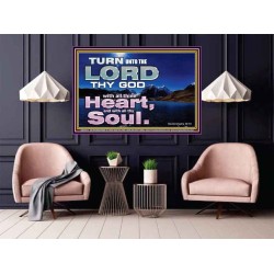 TURN UNTO THE LORD WITH ALL THINE HEART  Unique Scriptural Poster  GWPOSTER10372  "36x24"