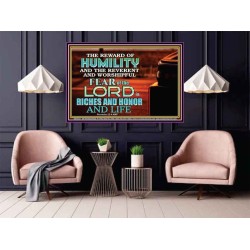 HUMILITY AND RIGHTEOUSNESS IN GOD BRINGS RICHES AND HONOR AND LIFE  Unique Power Bible Poster  GWPOSTER10427  "36x24"