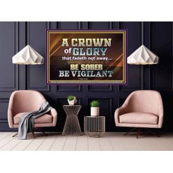 CROWN OF GLORY FOR OVERCOMERS  Scriptures Décor Wall Art  GWPOSTER10440  "36x24"