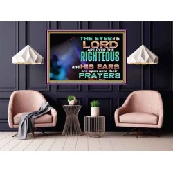 THE EYES OF THE LORD ARE OVER THE RIGHTEOUS  Religious Wall Art   GWPOSTER10486  "36x24"