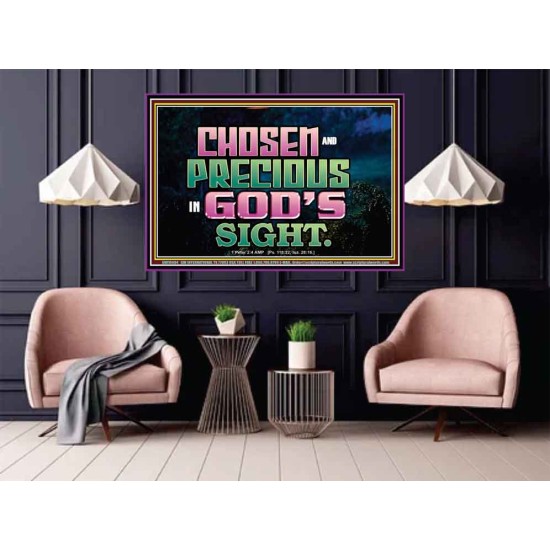 CHOSEN AND PRECIOUS IN THE SIGHT OF GOD  Modern Christian Wall Décor Poster  GWPOSTER10494  