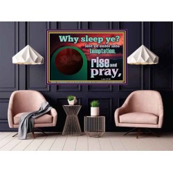 WHY SLEEP YE RISE AND PRAY  Unique Scriptural Poster  GWPOSTER10530  "36x24"