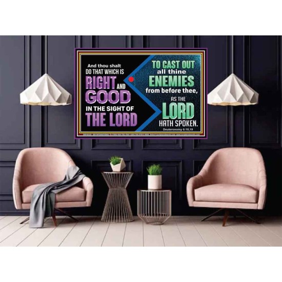 DO THAT WHICH IS RIGHT AND GOOD IN THE SIGHT OF THE LORD  Righteous Living Christian Poster  GWPOSTER10533  