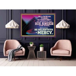 THE LORD DELIGHTETH IN MERCY  Contemporary Christian Wall Art Poster  GWPOSTER10564  "36x24"