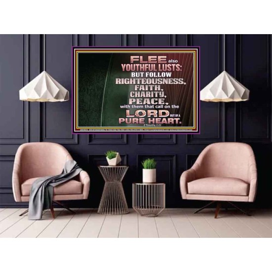 FOLLOW RIGHTEOUSNESS  Scriptural Wall Art  GWPOSTER10575  