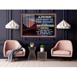 ARISE CRY OUT IN THE NIGHT IN THE BEGINNING OF THE WATCHES  Christian Quotes Poster  GWPOSTER10596  "36x24"