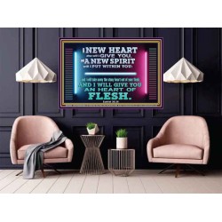 A NEW HEART ALSO WILL I GIVE YOU  Custom Wall Scriptural Art  GWPOSTER10608  
