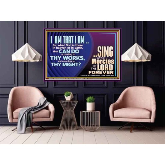 I AM THAT I AM GREAT AND MIGHTY GOD  Bible Verse for Home Poster  GWPOSTER10625  