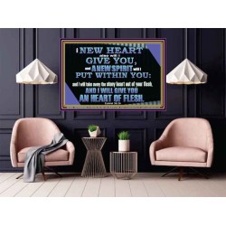 I WILL GIVE YOU A NEW HEART AND NEW SPIRIT  Bible Verse Wall Art  GWPOSTER10633  "36x24"