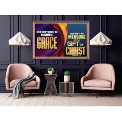A GIVEN GRACE ACCORDING TO THE MEASURE OF THE GIFT OF CHRIST  Children Room Wall Poster  GWPOSTER10669  
