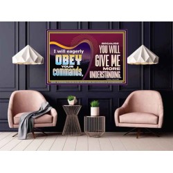 EAGERLY OBEY COMMANDMENT OF THE LORD  Unique Power Bible Poster  GWPOSTER10691  "36x24"