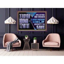 JEHOVAH ADONAI  TZVAOT OUR REFUGE AND STRENGTH  Ultimate Inspirational Wall Art Poster  GWPOSTER10710  "36x24"