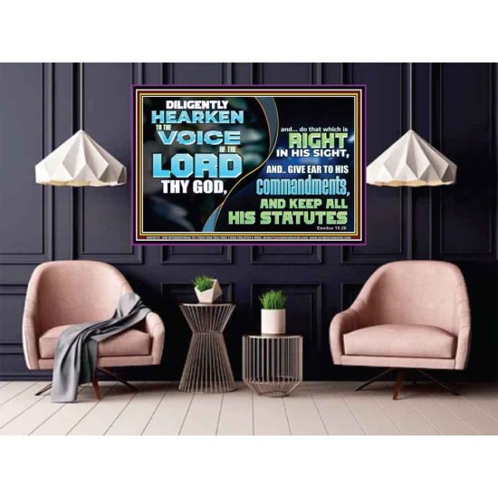 DILIGENTLY HEARKEN TO THE VOICE OF THE LORD THY GOD  Children Room  GWPOSTER10717  