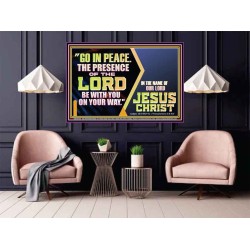 GO IN PEACE THE PRESENCE OF THE LORD BE WITH YOU ON YOUR WAY  Scripture Art Prints Poster  GWPOSTER10769  "36x24"