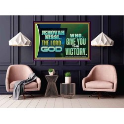 JEHOVAHNISSI THE LORD GOD WHO GIVE YOU THE VICTORY  Bible Verses Wall Art  GWPOSTER10774  "36x24"