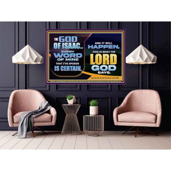 THE WORD OF THE LORD IS CERTAIN AND IT WILL HAPPEN  Modern Christian Wall Décor  GWPOSTER10780  