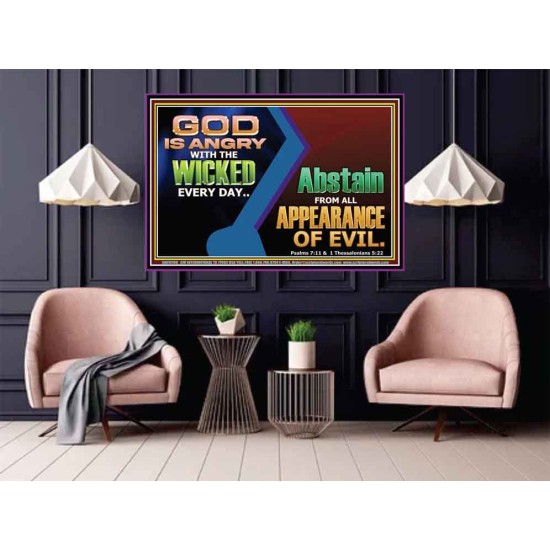 GOD IS ANGRY WITH THE WICKED EVERY DAY  Biblical Paintings Poster  GWPOSTER10790  