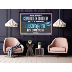 WHOSO COMMITTETH ADULTERY WITH A WOMAN DESTROYED HIS OWN SOUL  Children Room Wall Poster  GWPOSTER12015  "36x24"