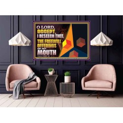 ACCEPT THE FREEWILL OFFERINGS OF MY MOUTH  Bible Verse Poster  GWPOSTER12044  