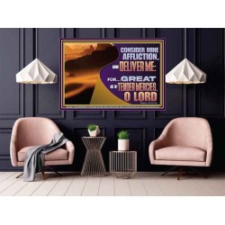 CONSIDER MINE AFFLICTION O LORD  Christian Artwork Glass Poster  GWPOSTER12052  "36x24"