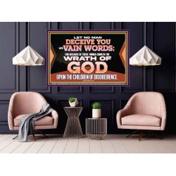 LET NO MAN DECEIVE YOU WITH VAIN WORDS  Scripture Art Work Poster  GWPOSTER12057  "36x24"
