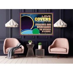 FORGIVES AND DISREGARDS THE OFFENSES OF OTHERS  Religious Wall Art Poster  GWPOSTER12067  "36x24"