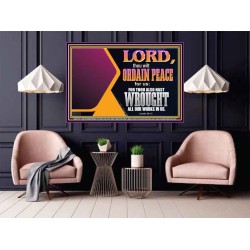 THE LORD WILL ORDAIN PEACE FOR US  Large Wall Accents & Wall Poster  GWPOSTER12113  "36x24"