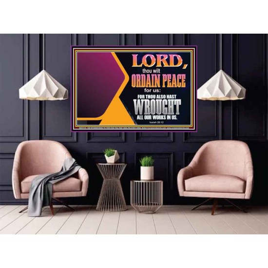 THE LORD WILL ORDAIN PEACE FOR US  Large Wall Accents & Wall Poster  GWPOSTER12113  