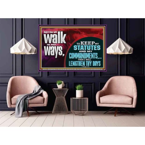 KEEP MY STATUTES AND MY COMMANDMENTS  Custom Wall Scripture Art  GWPOSTER12125  