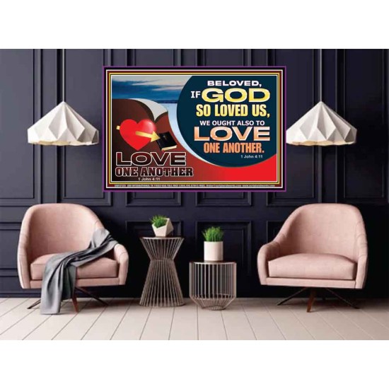 LOVE ONE ANOTHER  Custom Contemporary Christian Wall Art  GWPOSTER12129  