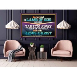 RECEIVED THE LAMB OF GOD OUR LORD JESUS CHRIST  Art & Décor Poster  GWPOSTER12153  "36x24"