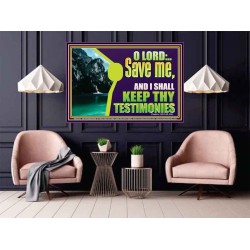 SAVE ME AND I SHALL KEEP THY TESTIMONIES  Inspirational Bible Verses Poster  GWPOSTER12163  