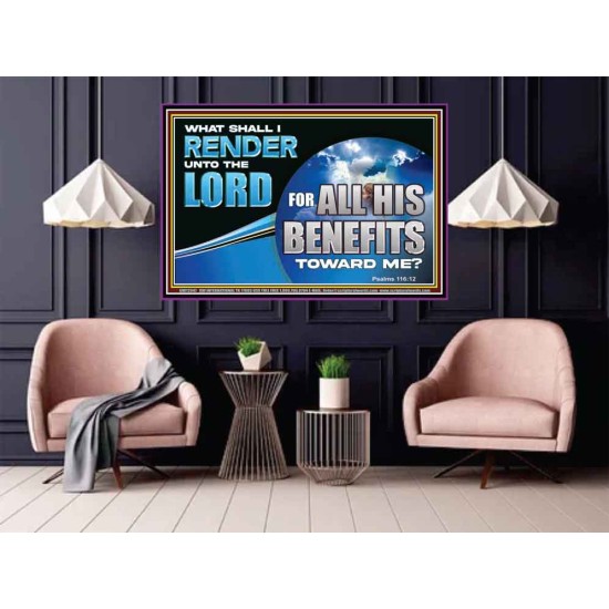 WHAT SHALL I RENDER UNTO THE LORD  Biblical Art  GWPOSTER12947  