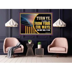 TURN FROM YOUR EVIL WAYS  Religious Wall Art   GWPOSTER12952  "36x24"