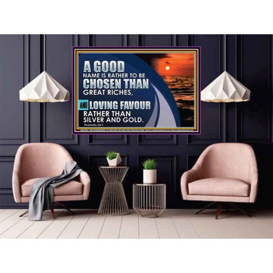 LOVING FAVOUR RATHER THAN SILVER AND GOLD  Christian Wall Décor  GWPOSTER12955  