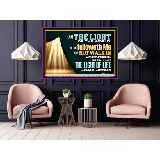 HE THAT FOLLOWETH ME SHALL NOT WALK IN DARKNESS  Modern Christian Wall Décor  GWPOSTER12956  