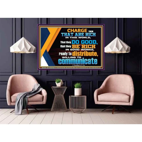 DO GOOD AND BE RICH IN GOOD WORKS  Religious Wall Art   GWPOSTER12980  