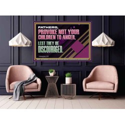 FATHER PROVOKE NOT YOUR CHILDREN TO ANGER  Unique Power Bible Poster  GWPOSTER13077  "36x24"